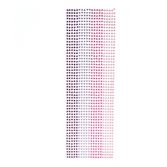Mixed Pink Adhesive Gems 3mm 1080 Pack image number 2