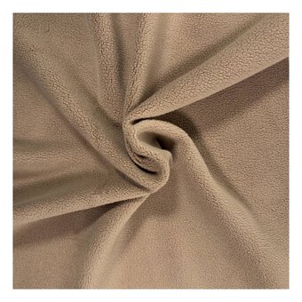 Light Beige Stretch Fleece Fabric by the Metre