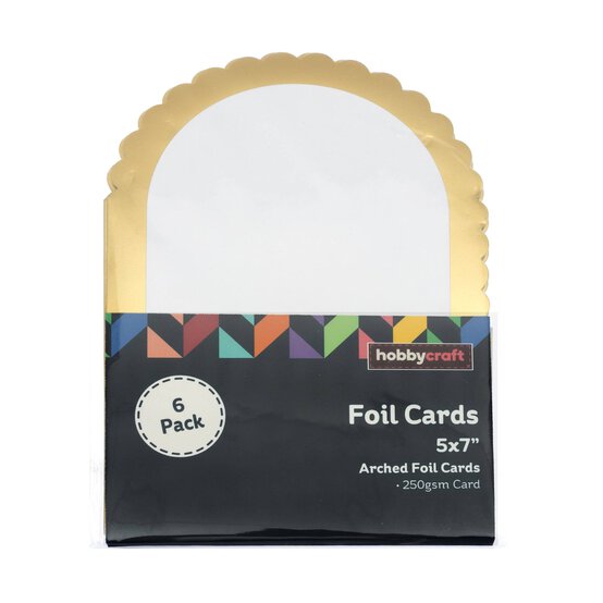 Gold Foil Arched Cards 5 x 7 Inches 6 Pack image number 4