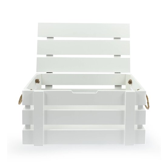 White Hamper Crate 42cm x 24cm x 22cm image number 3