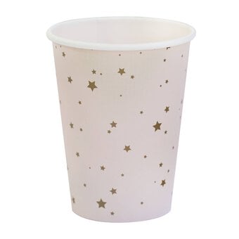 Ginger Ray Pink and Gold Star Paper Cups 8 Pack image number 2