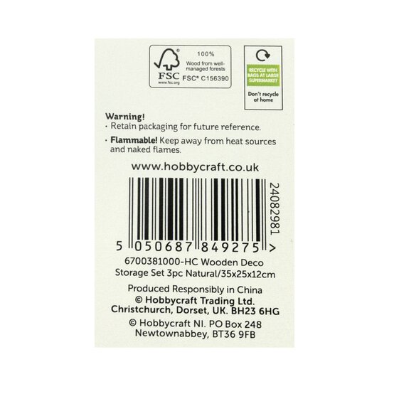 Wooden Deco Storage Set 3 Pieces image number 6