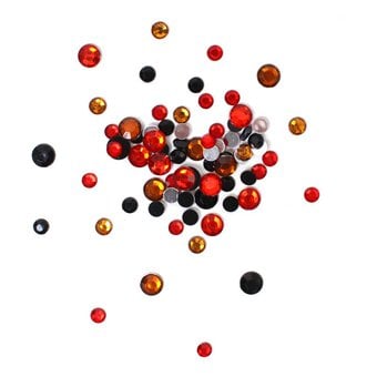 Black and Red Assorted Round Gems 90g