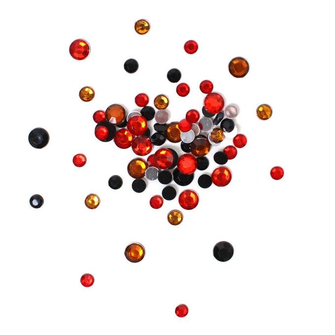 Black and Red Assorted Round Gems 90g image number 1
