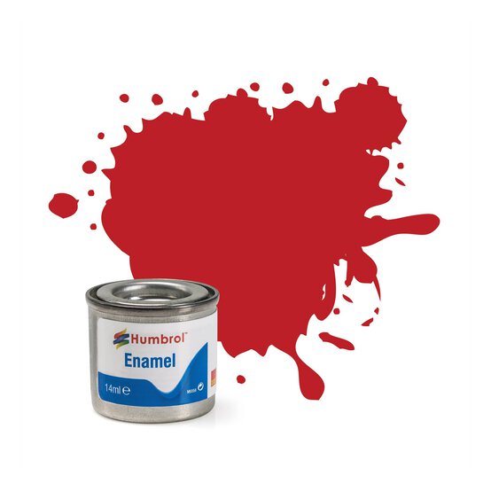 Humbrol 60 Scarlet Enamel Matt Paint 14ml  image number 1