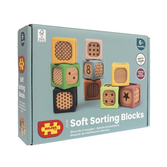 Bigjigs Soft Sorting Blocks 9 Pack image number 1