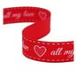 Red All My Love Grosgrain Ribbon 16mm x 4m image number 1