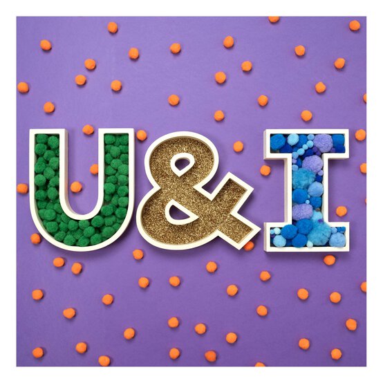 Wooden Fillable Letter U 22cm image number 3