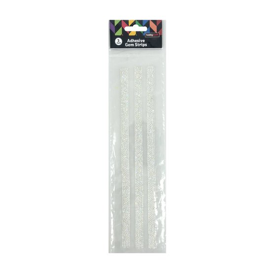 Pearlescent Adhesive Gem Strips 3 Pack image number 4