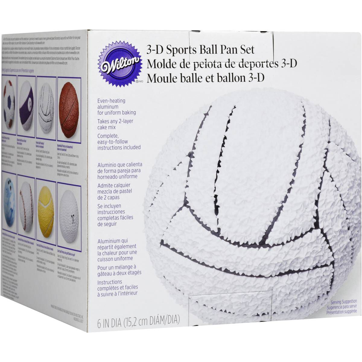 Wilton Sports Ball Hemisphere Cake Tin 6 Inches Hobbycraft