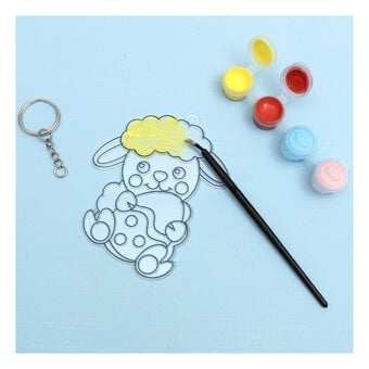 Paint Your Own Lamb Suncatcher Keyring Kit