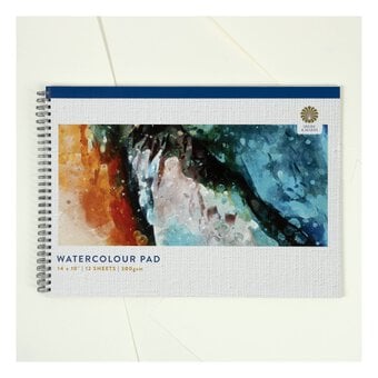 Shore & Marsh Cold Pressed Watercolour Spiral Pad 14 x 10 Inches 12 Sheets