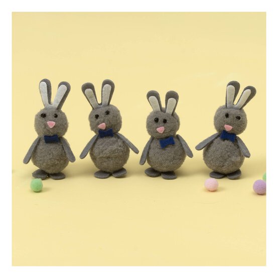 Grey Bunnies with Bowties 4 Pack image number 1