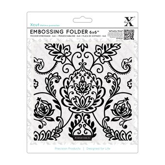 Xcut Arts and Crafts Tile Embossing Folder 6 x 6 Inches