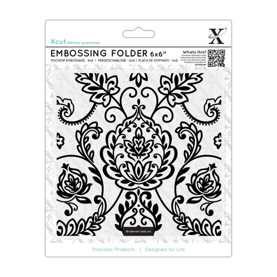 Xcut Arts and Crafts Tile Embossing Folder 6 x 6 Inches image number 1