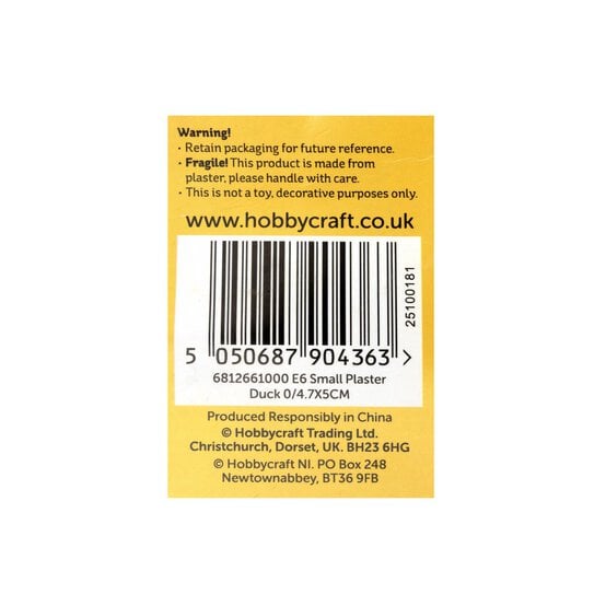 Plaster Duck 5cm image number 4