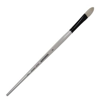 Daler-Rowney Long Handle Bristle Filbert Graduate Brush Size 8 White