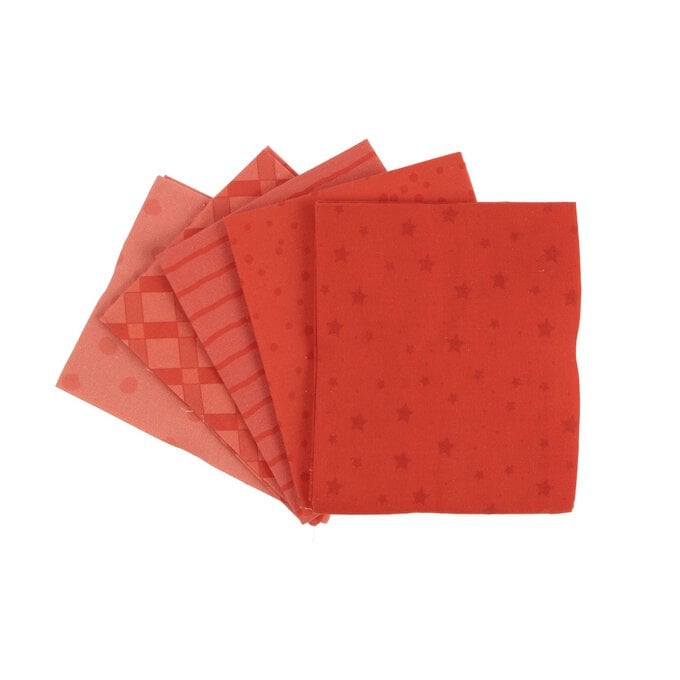 Red Ombre Trend Cotton Fat Quarters 5 Pack image number 1