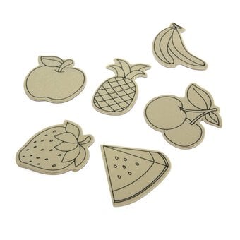 Decorate Your Own Fruit Wooden Magnets 6 Pack