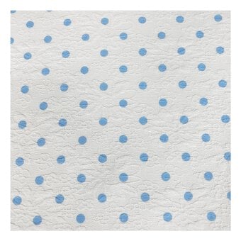 Blue Spot Crinkle Fabric by the Metre image number 2