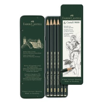 Faber-Castell 9000 Pencils 6 Pack