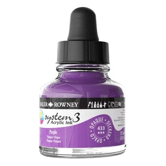 Daler-Rowney System3 Purple Acrylic Ink 29.5ml image number 2