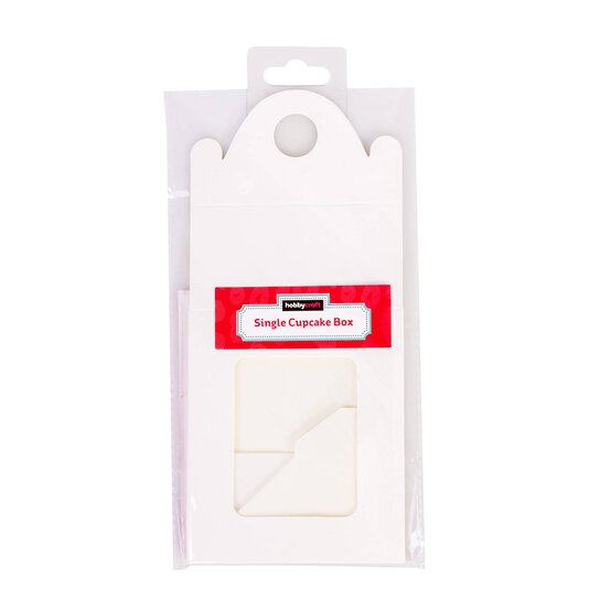 White Single Cupcake Box 18cm x 10cm x 8cm image number 5