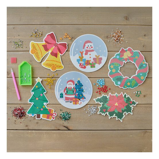 Diamond Art Christmas Kit 6 Pack image number 2