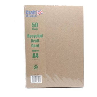 A4 Recycled Kraft Card 50 Pack image number 2