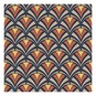 Navy Art Deco Polycotton Fabric by the Metre image number 3