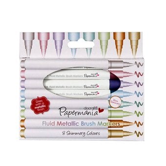 Papermania Fluid Metallic Brush Markers 8 Pack