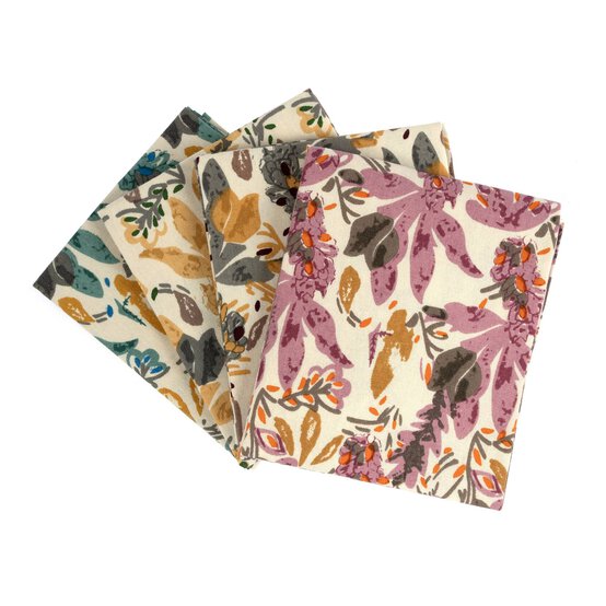 Leaf Print Cotton Fat Quarters 4 Pack image number 1