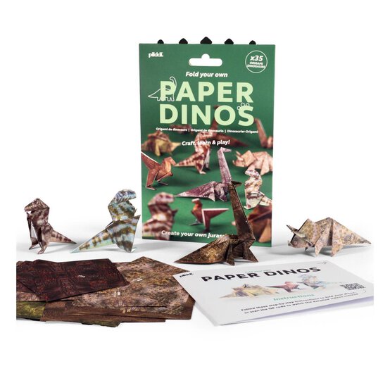Pikii Fold Your Own Paper Dinos Kit image number 4