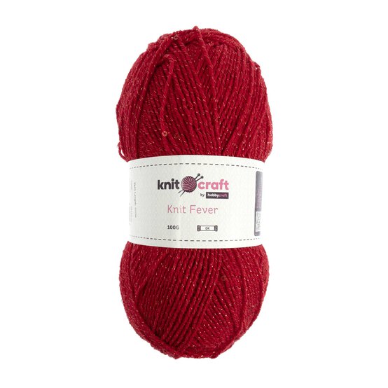 Knitcraft Red Knit Fever Yarn 100g image number 1