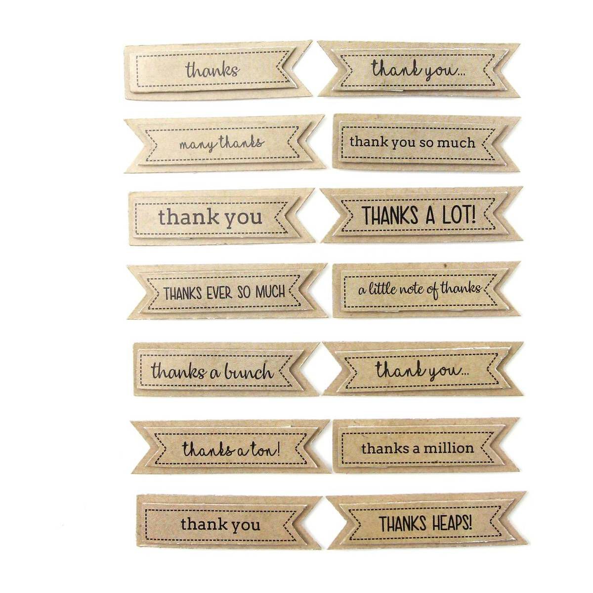 Thank You Toppers 14 Pack Hobbycraft