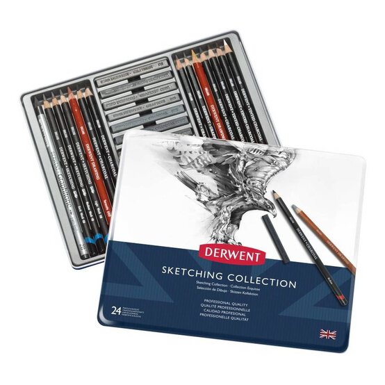 Derwent Sketching Tin Collection 24 Pieces image number 1