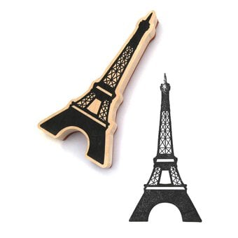 Eiffel Tower Wooden Stamp 12.7cm x 6.7cm
