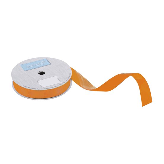 Trimits Russet Orange Double-Faced Satin Ribbon by the Metre 15mm image number 1
