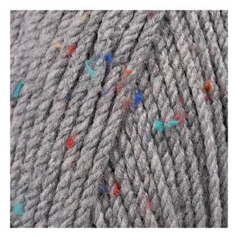 Knitcraft Light Grey Tweed Everyday Aran Yarn 100g image number 2