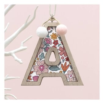 Hanging Wooden Letter A 7.5cm 