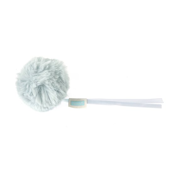 Pale Blue Faux Fur Pom Pom 11cm image number 4