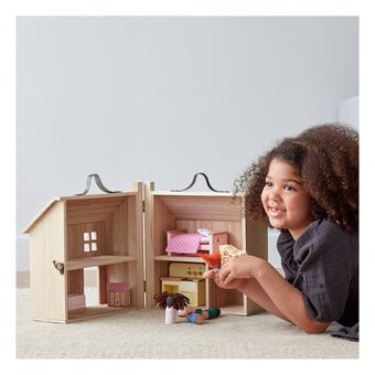 Wooden Dollhouse 32.5 x 27cm image number 3