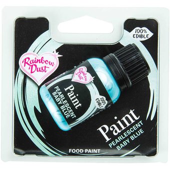 Rainbow Dust Pearlescent Baby Blue Food Paint 25ml image number 3