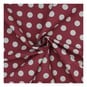 Burgundy Hometown Chambray Dots Fabric by the Metre image number 1