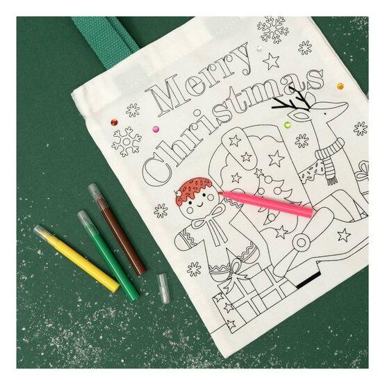 Decorate Your Own Christmas Tote Bag Kit image number 2