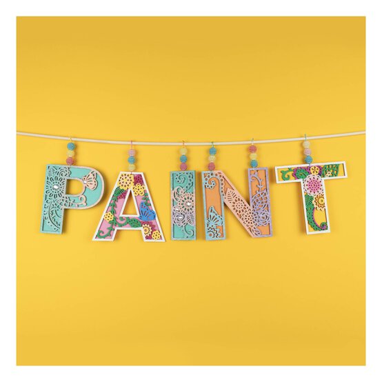 Wooden Filigree Hanging Letter R 12cm image number 5