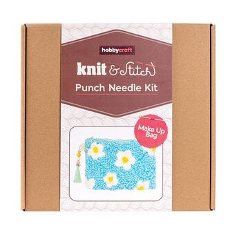 Floral Punch Needle Makeup Bag Kit