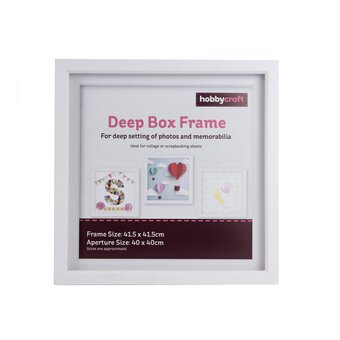 White Deep Box Frame 40cm x 40cm image number 2
