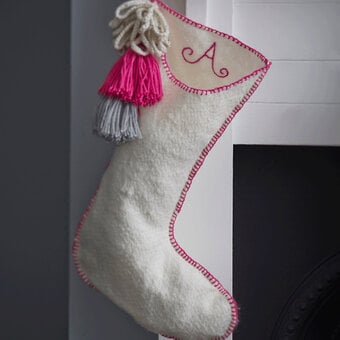 How to Initial a Fleece Christmas Stocking
