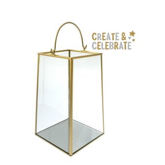 Create & Celebrate Glass Lantern 17cm x 30cm
